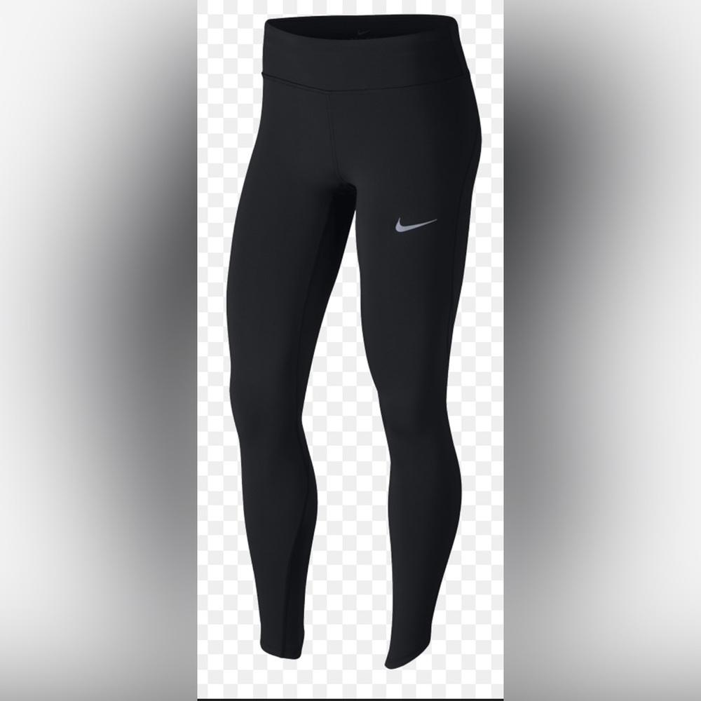 Nike Dri-Fit Womens Black Running Pants Size Medium Drawstring 890305-010